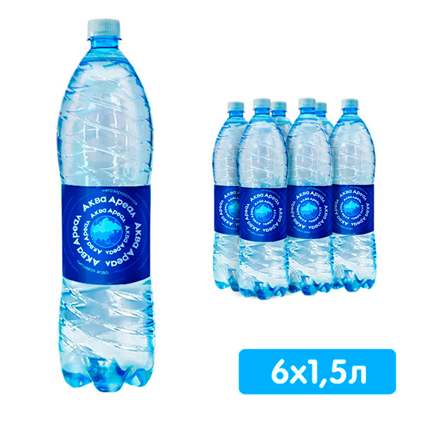 Вода Аква Ареал 1.5 литра, без газа, пэт, 6 шт. в уп.