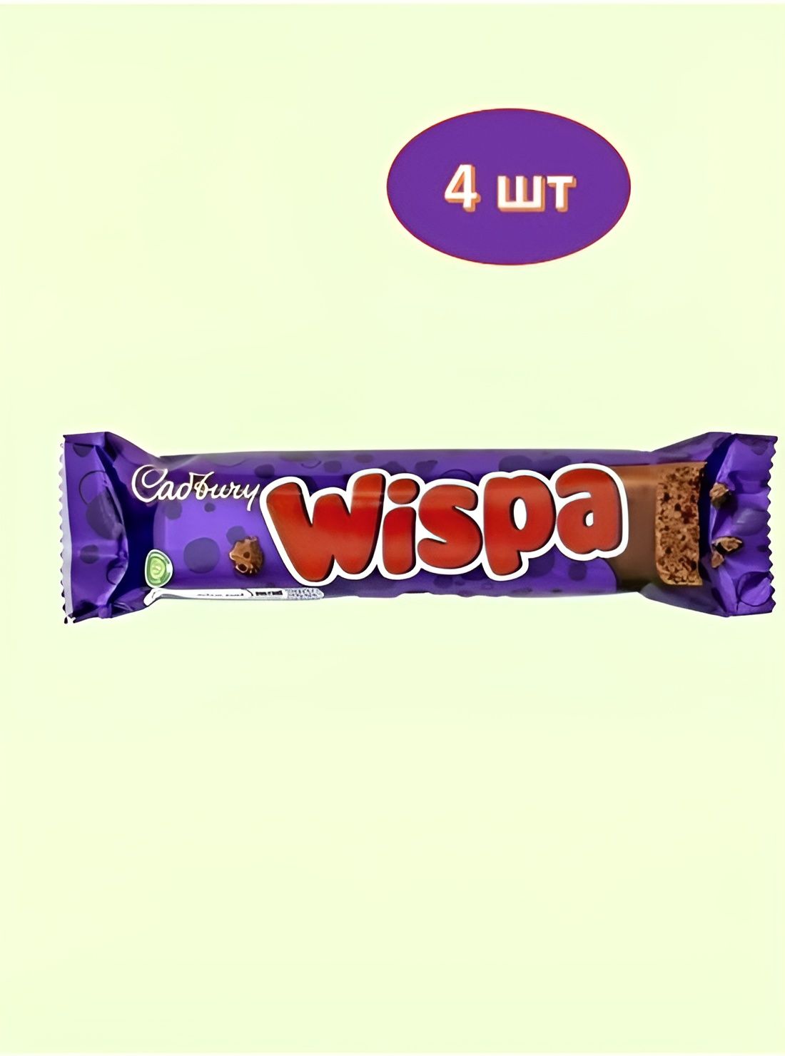 Молочный шоколадный батончик Cadbury Wispa 36 гр. 4 шт.