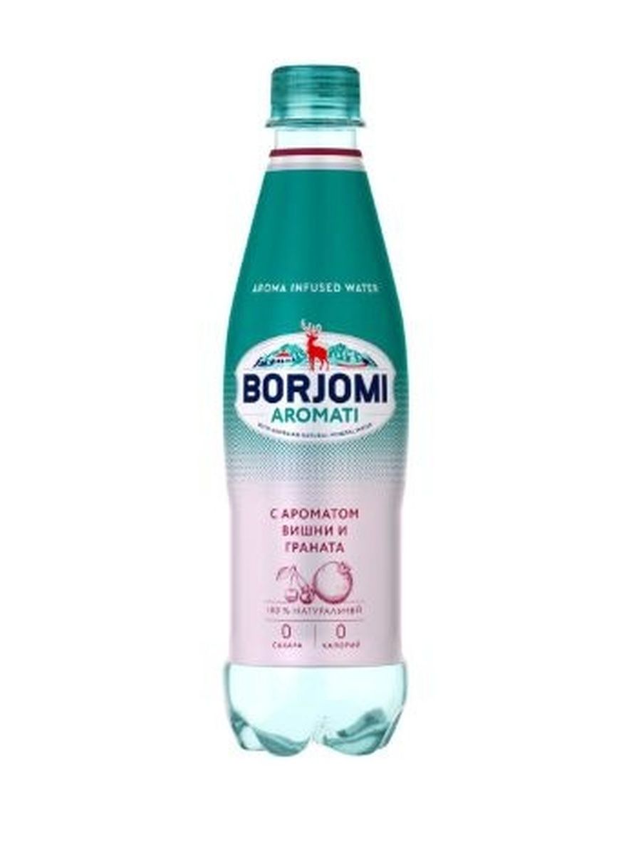 Вода Borjomi вишня-гранат минеральная газированная, 500мл x 12 шт
