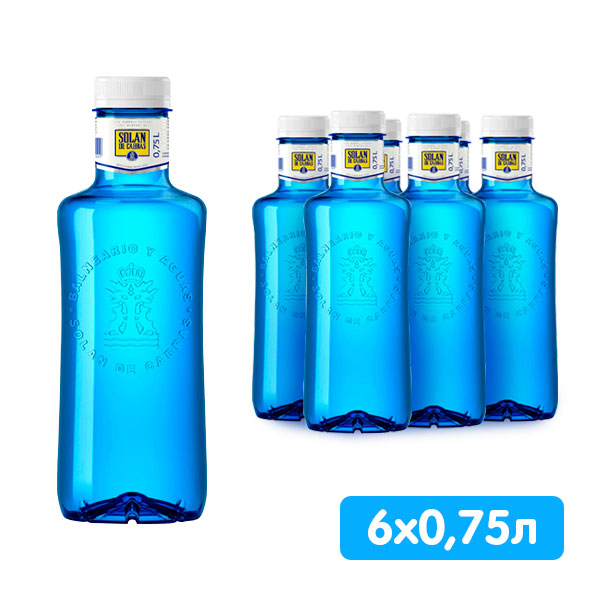 Вода Solan de Cabras 0.75 литра, без газа, пэт, 6 шт. в уп.