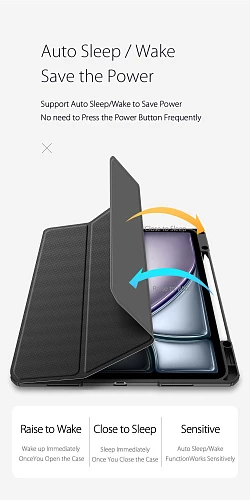 Чехол-книжка Gurdini Dux Ducis Toby Series для iPad Pro 12.9 (2022) / Air 13 (2024) (Голубой)