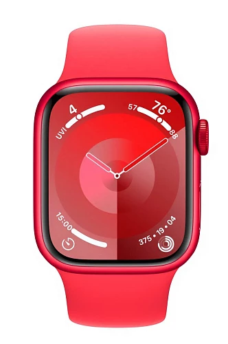 Умные часы Apple Watch Series 9 45мм (45mm, Красный M/L, M/L, Sport Band)
