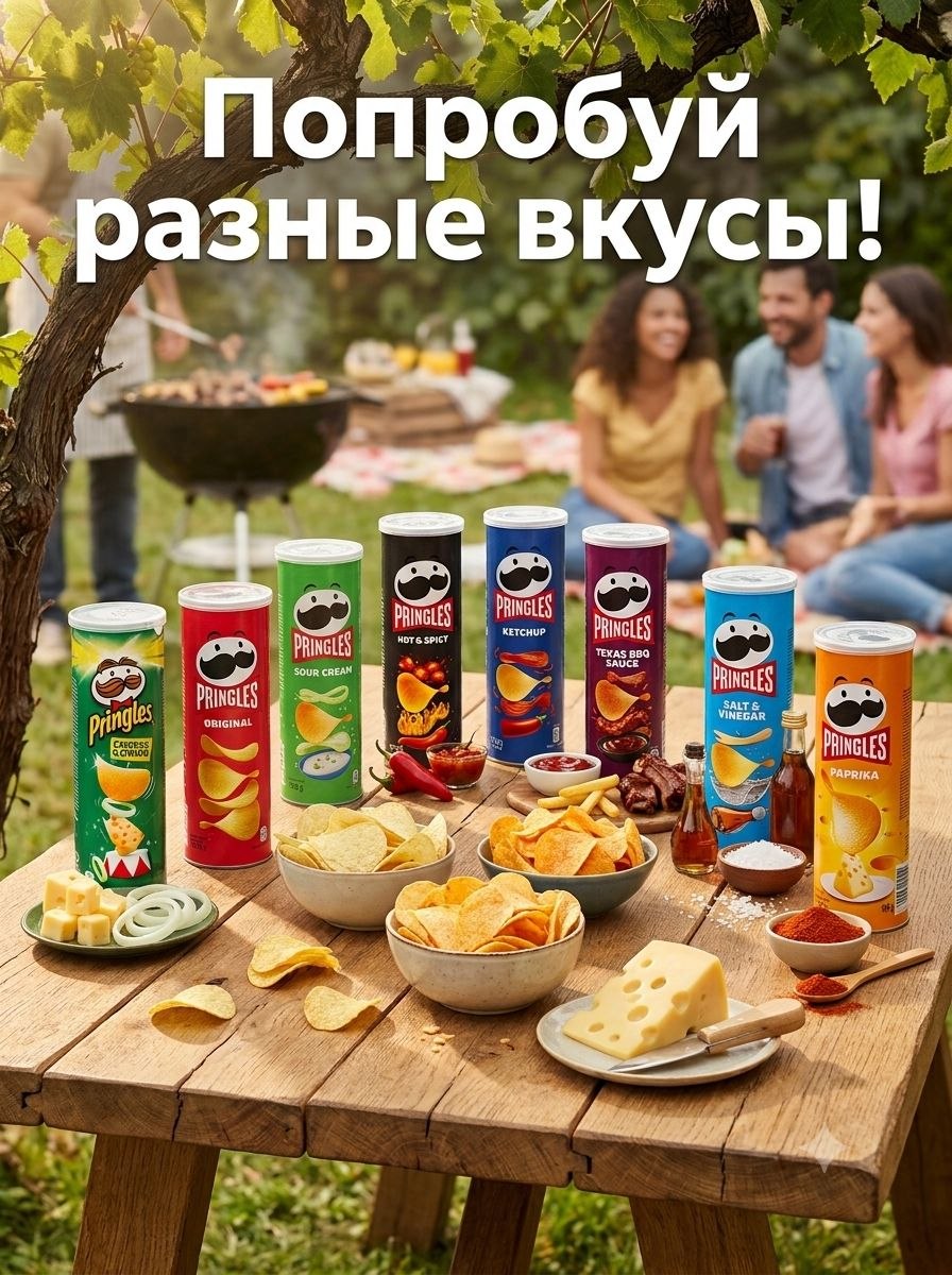 Чипсы Pringles KETCHUP (Кетчуп) 165 гр. 3 шт.