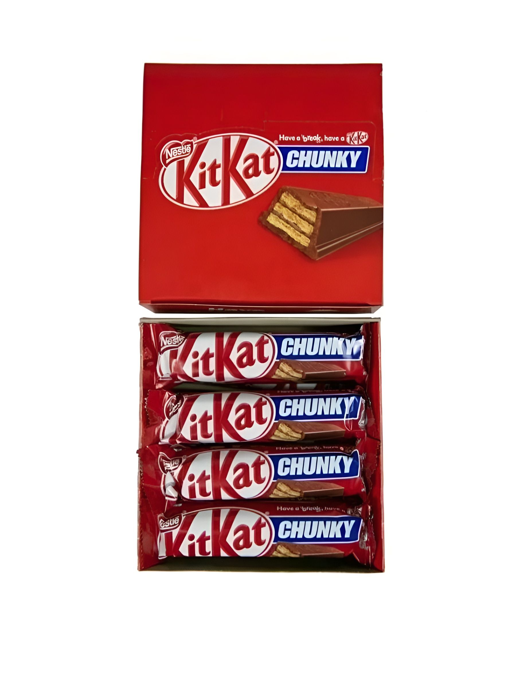 Молочный шоколадный батончик Kit Kat Chunky Chocolate Bar 40 г. 24 шт.