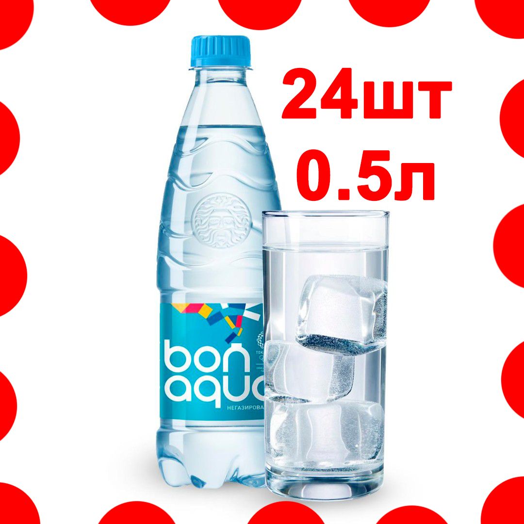 Вода минеральная Bon Aqua (Бон Аква) без газа 0,5л x 24шт