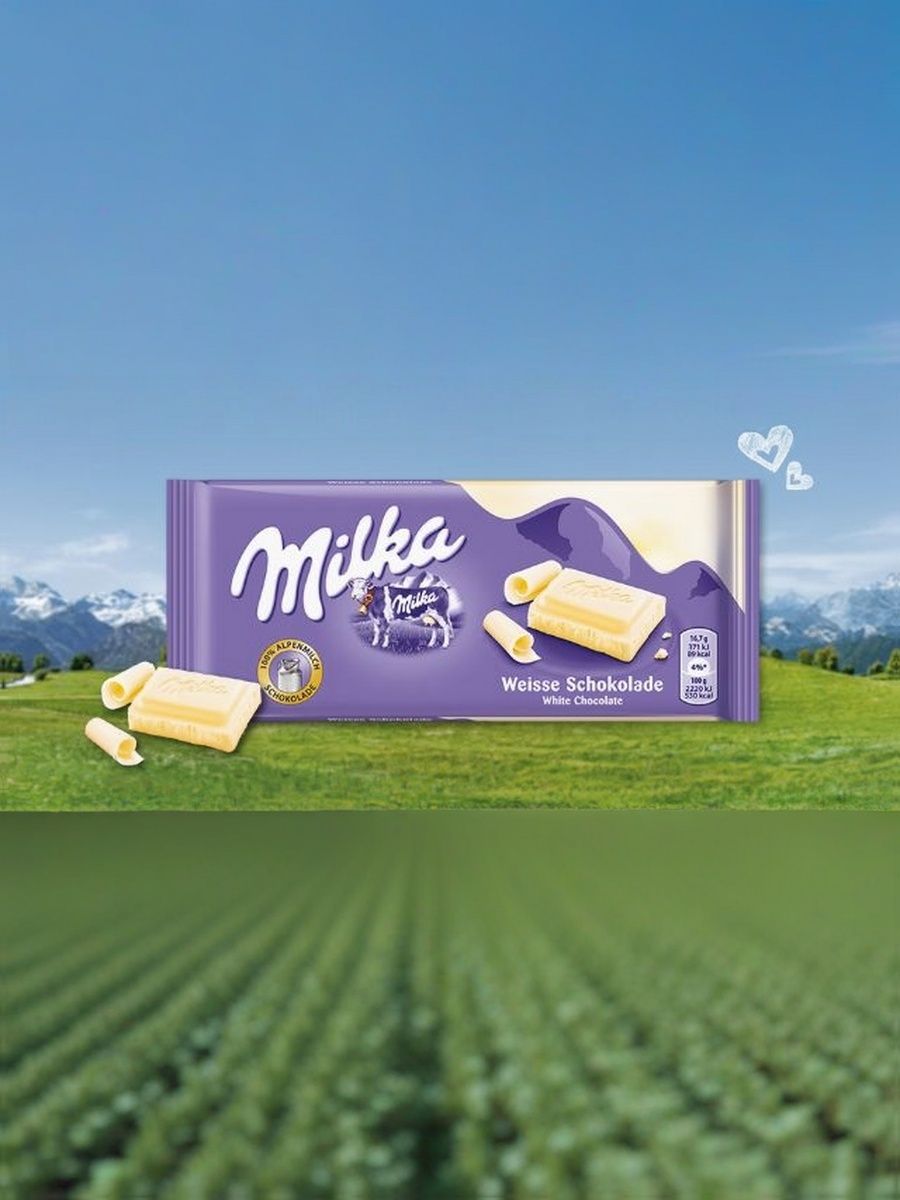 Шоколад Milka White Chocolate, Набор 24 шт по 90 г