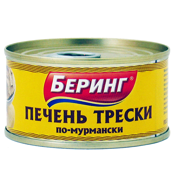 Печень трески Беринг по-мурмански ж/б 125 гр