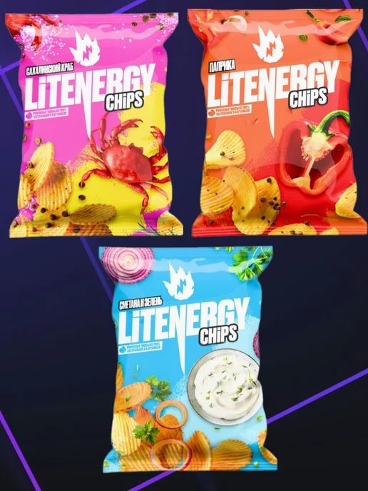 Чипсы Lit Energy паприка, 120г х 5шт.