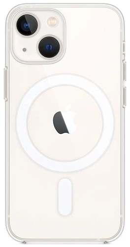 Чехол силиконовый прозрачный MagSafe для iPhone 13 (Прозрачный)