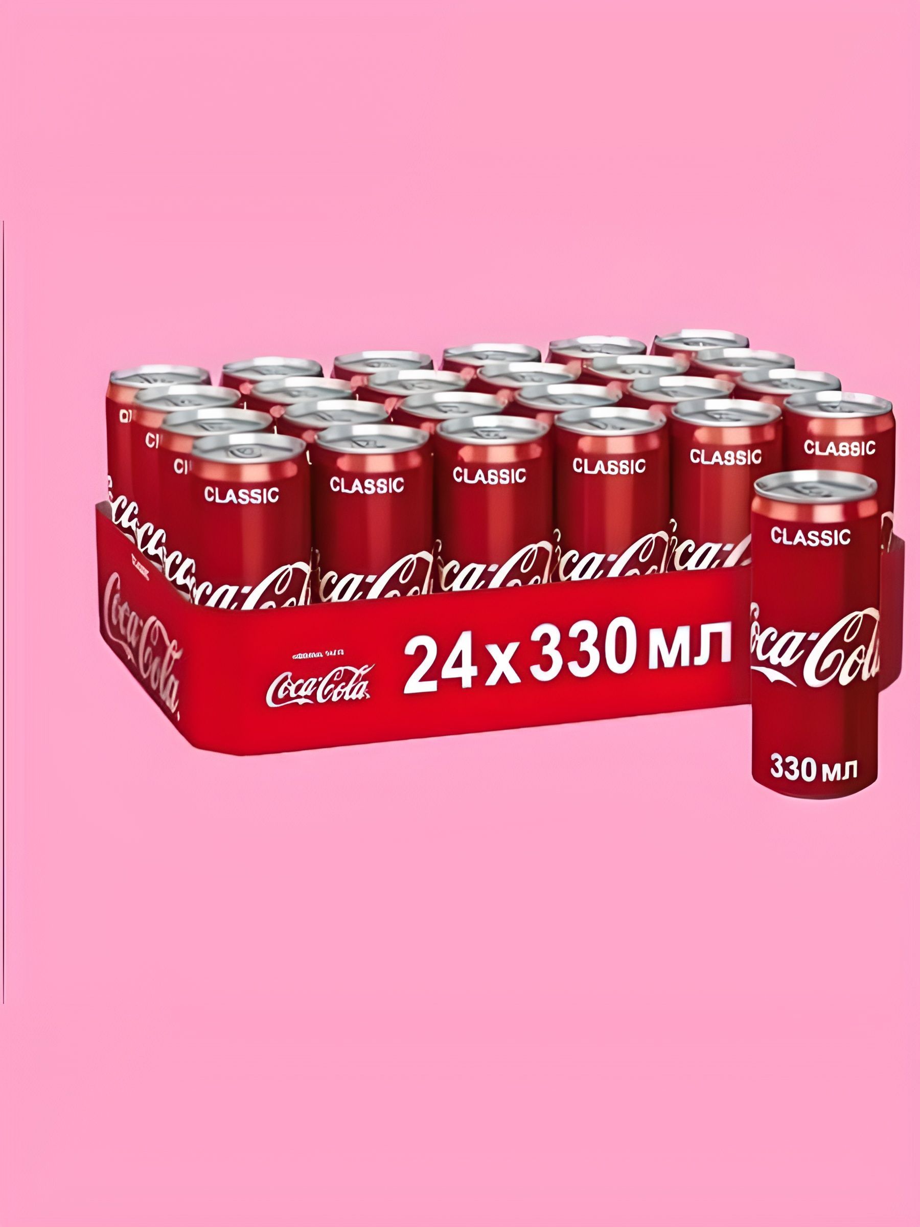 Газированный напиток Coca-Cola жб, 0,33 л. (Польша), 24 шт в упаковке