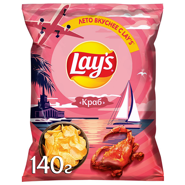 Чипсы Lays Краб 140 гр