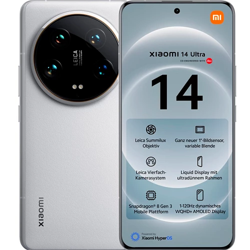 Смартфон Xiaomi 14 Ultra 12/256Gb CN (Белый, 12 ГБ, 256 ГБ)