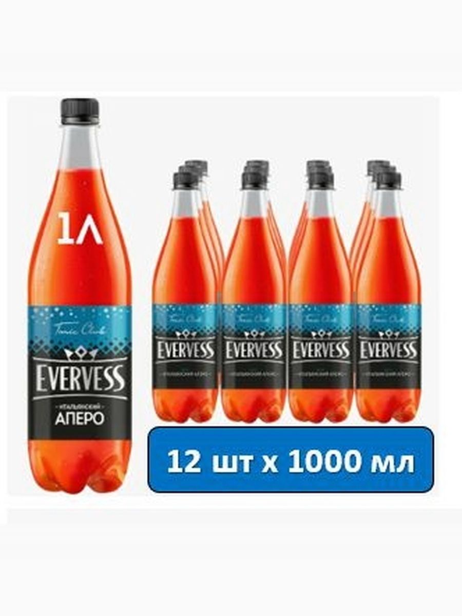 Напиток Evervess газированный, Итальянский Аперо (апельсин), 1л. ПЭТ. Упаковка 12 шт.