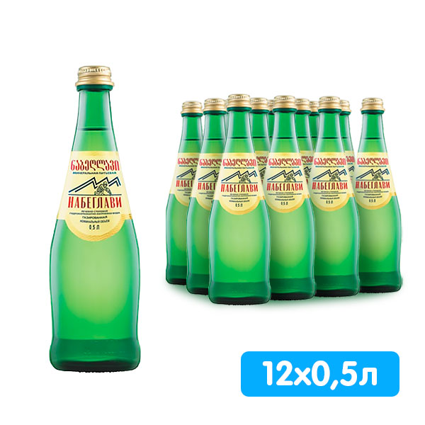 Вода Nabeghlavi / Набеглави 0.5 литра, газ, стекло, 12 шт. в уп.