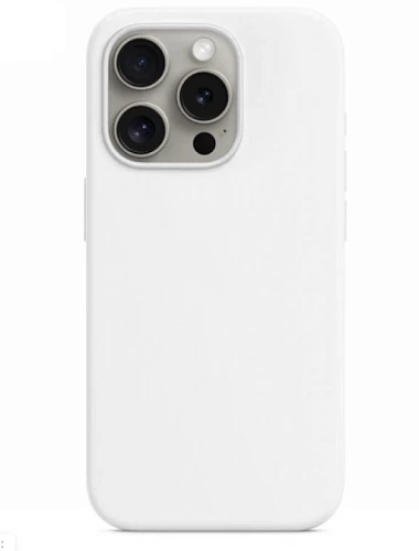 Чехол силиконовый MagSafe для iPhone 15 Pro Max (Белый)