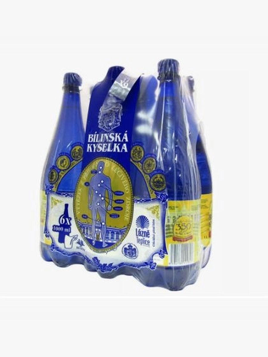 Минеральная лечебно-столовая вода Bilinska Kyselka (Билинска Киселка) упаковка 1л х 6 шт Рекомендована от изжоги, при гастрите, дисбактериозе, панкреатите, для похудения