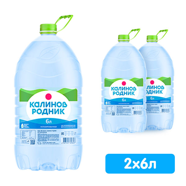 Вода Калинов Родник 6 литров, 2 шт. в уп.