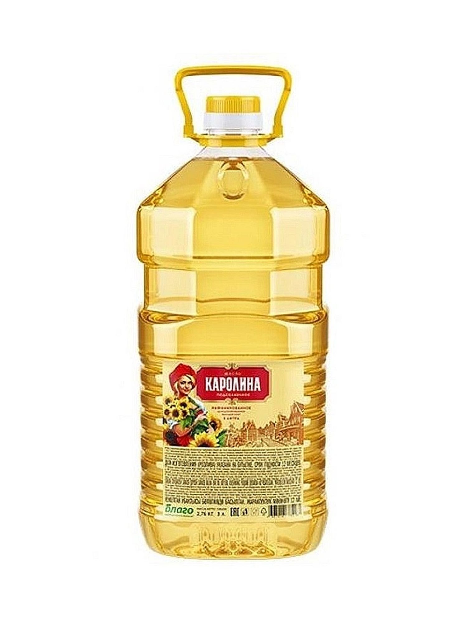 Масло Подсолнечное Каролина Рафинированное Высший Сорт 5л х 4шт.