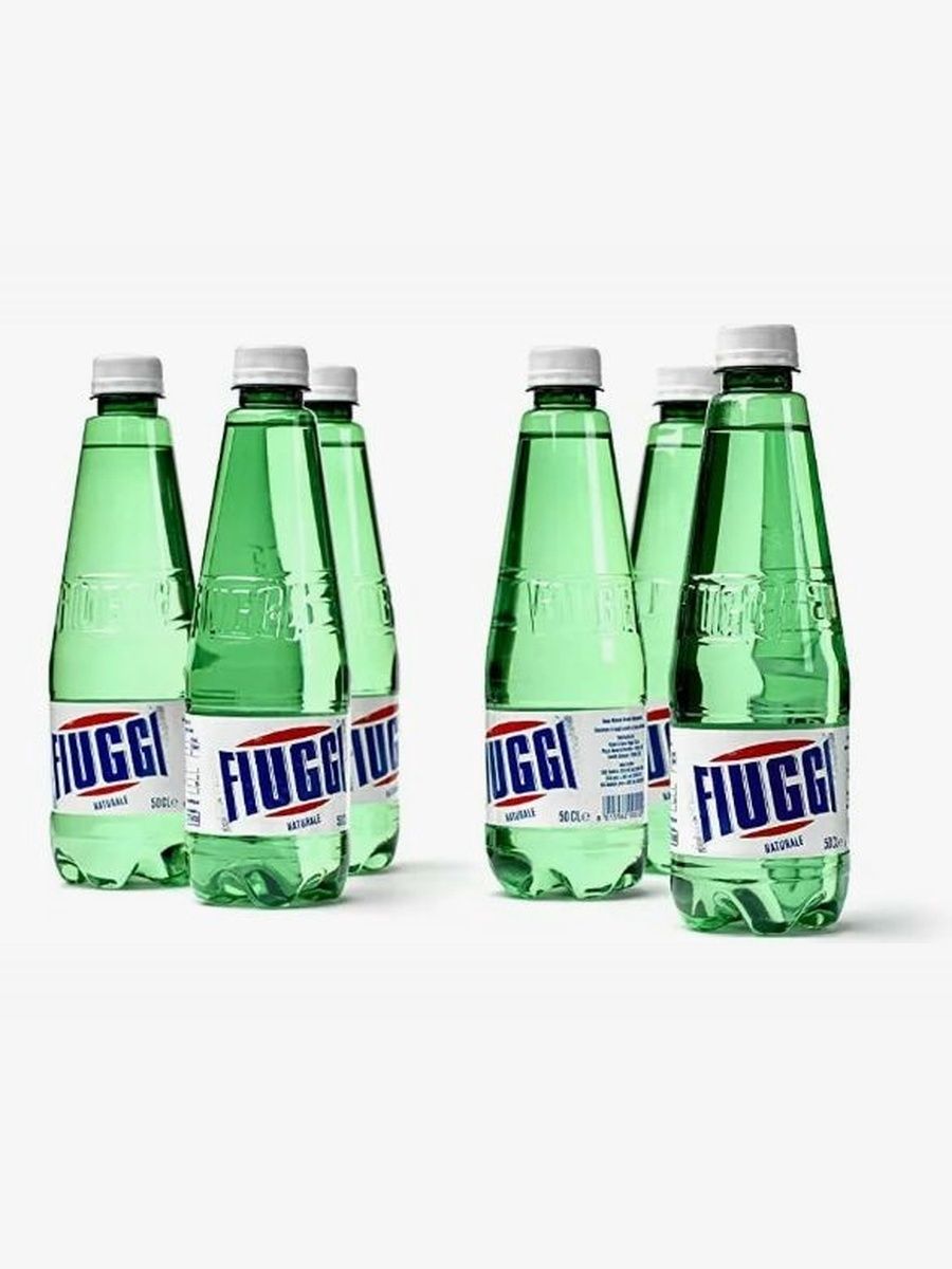 Вода минеральная Fiuggi (Фьюджи) газированная 6 шт по 0,5 л ПЭТ бутылка