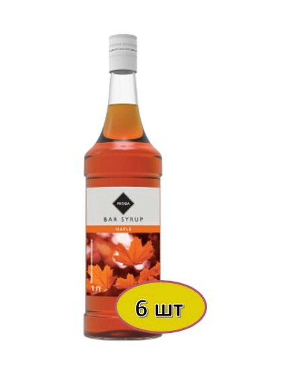 RIOBA Сироп Кленовый, 1л. Стекло. Упаковка 6 шт.