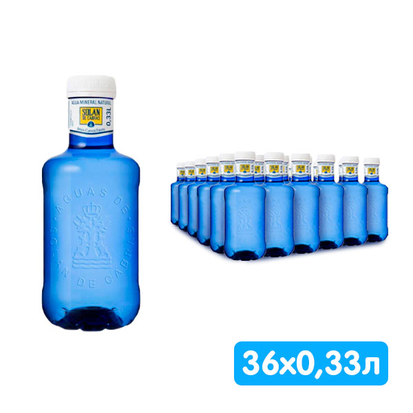 Вода Solan de Cabras 0.33 литра, без газа, пэт, 36 шт. в уп.