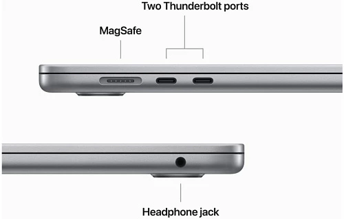Ноутбук Apple MacBook Air 15 2023 (M2 8-Core, GPU 10-Core, 8 GB, 256GB) (8 ГБ, 256 ГБ, MQKP3, Серый Космос)