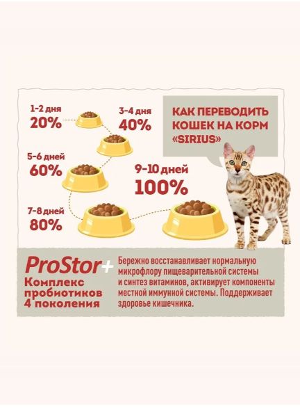 Сухой полнорационный корм для стерилизованных кошек Сириус, утка с клюквой SIRIUS 1.5 кг