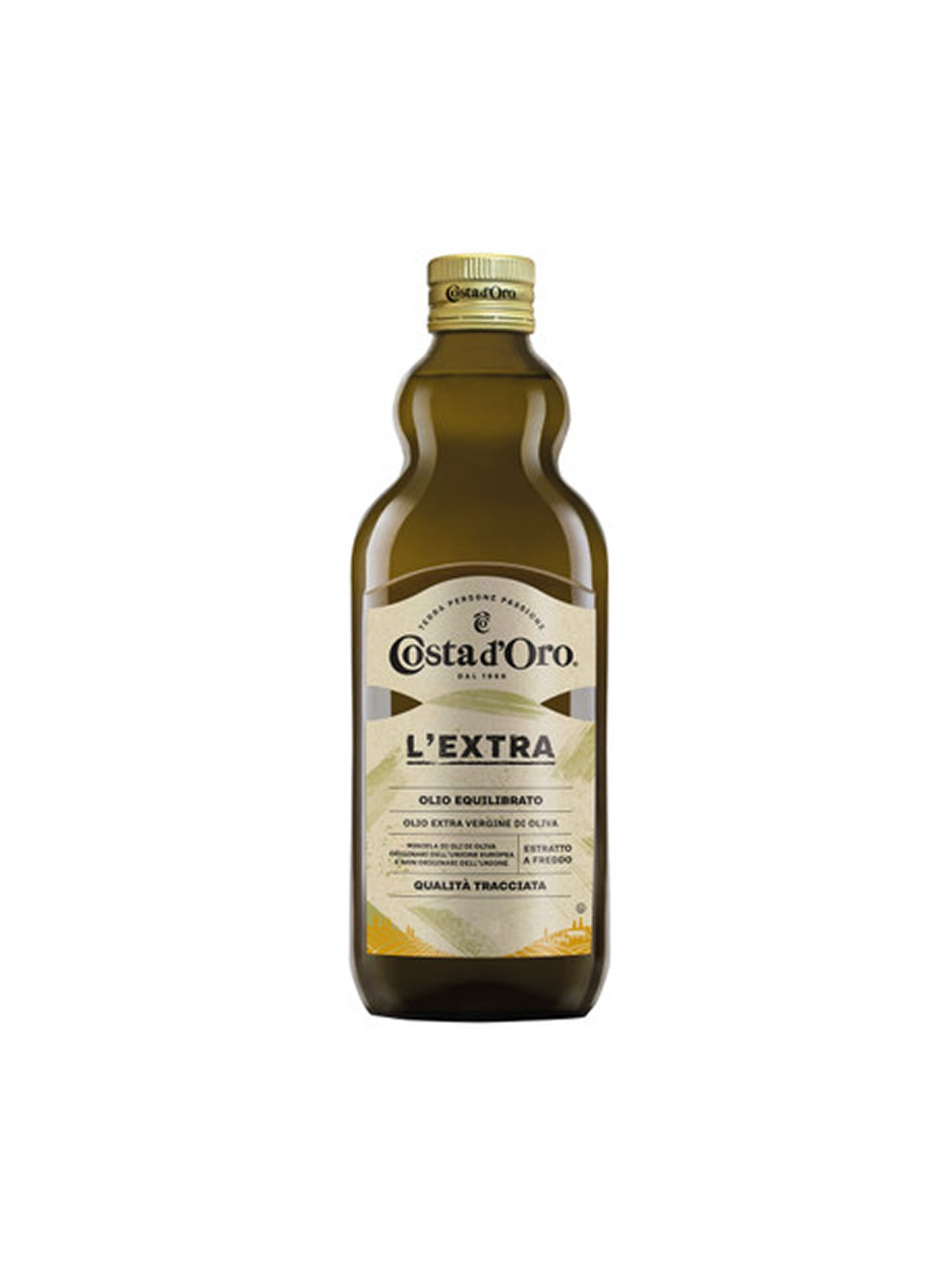 Масло оливковое Costa d'Oro L'Extra Extra Virgin нерафинированное, 1л х 12шт.