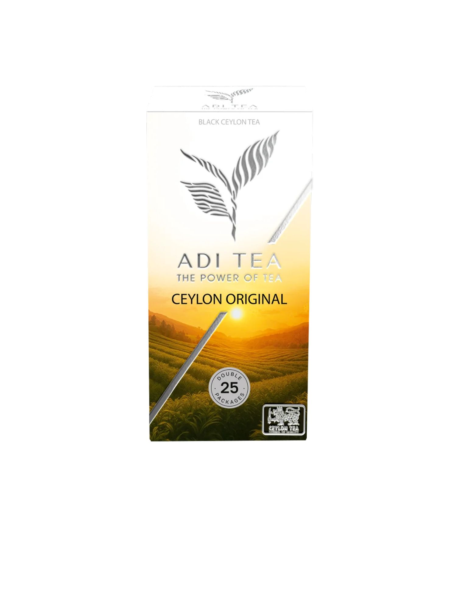 Чай черный пакетированный ADI TEA Ceylon Original 25 пакетиков х 12шт.
