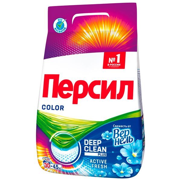 Стиральный порошок Персил Color Deep Clean Свежесть от Вернель автомат для цветного белья 4.5 кг