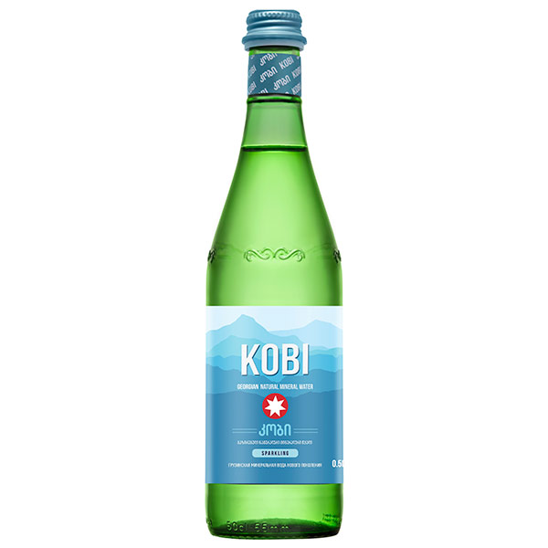 Вода лечебно-столовая Kobi 0.5 литра, газ, стекло, 12 шт. в уп.