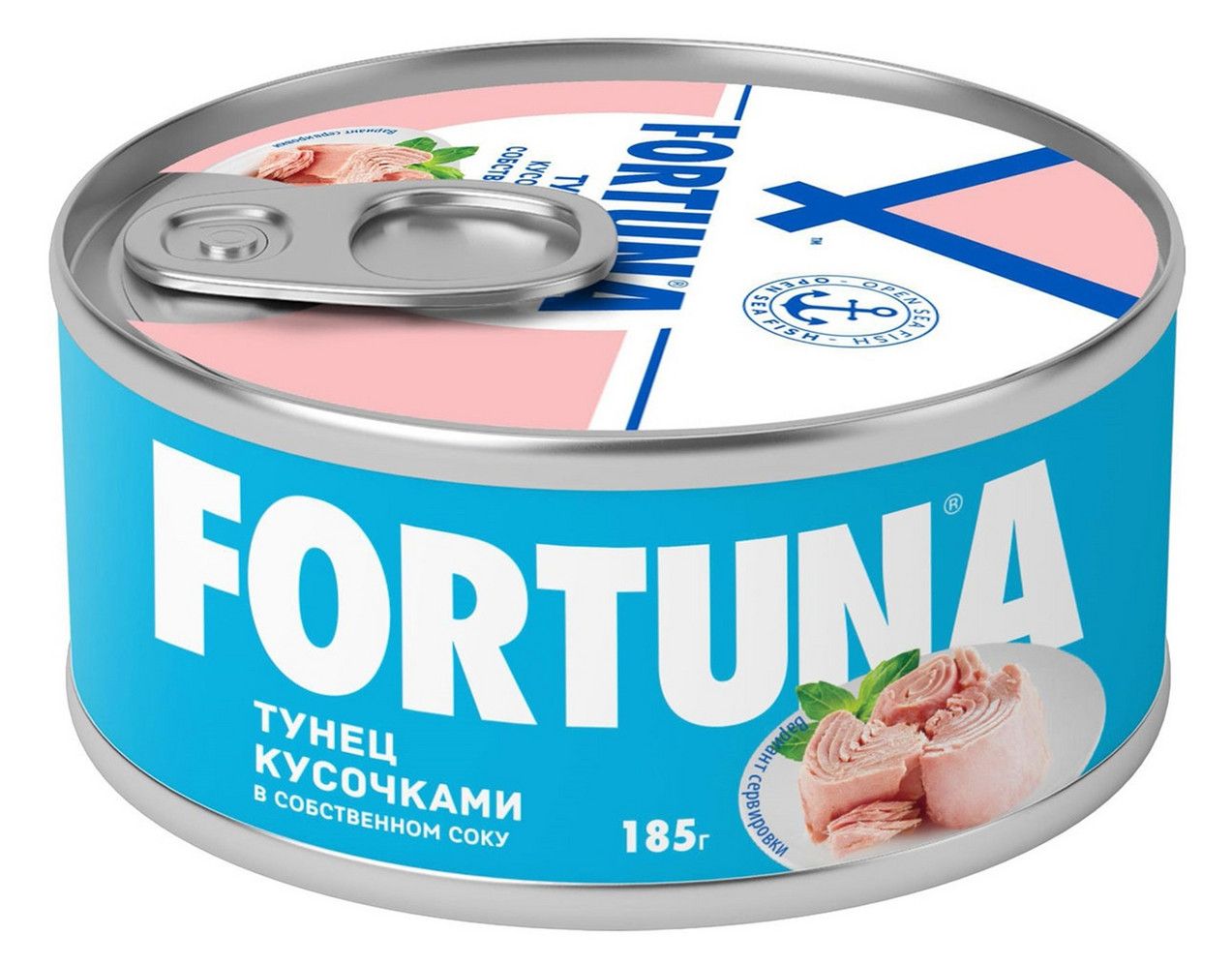 Тунец полосатый Fortuna в собственном соку, 185г х 24 шт.