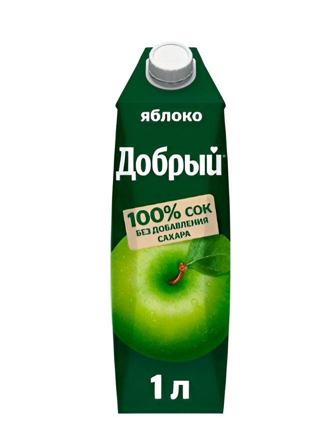 Сок Добрый Яблочный 1000 мл. Упаковка 12 шт.