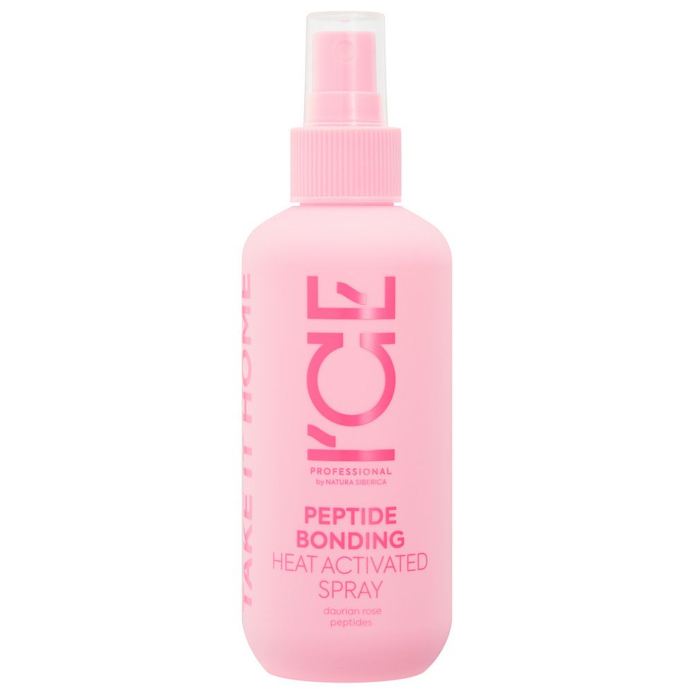 Активируемый теплом спрей для экстремально повреждённых волос Peptide bonding heat activated hair spray ICE Professional by Natura Siberica Take It Home, 200 мл