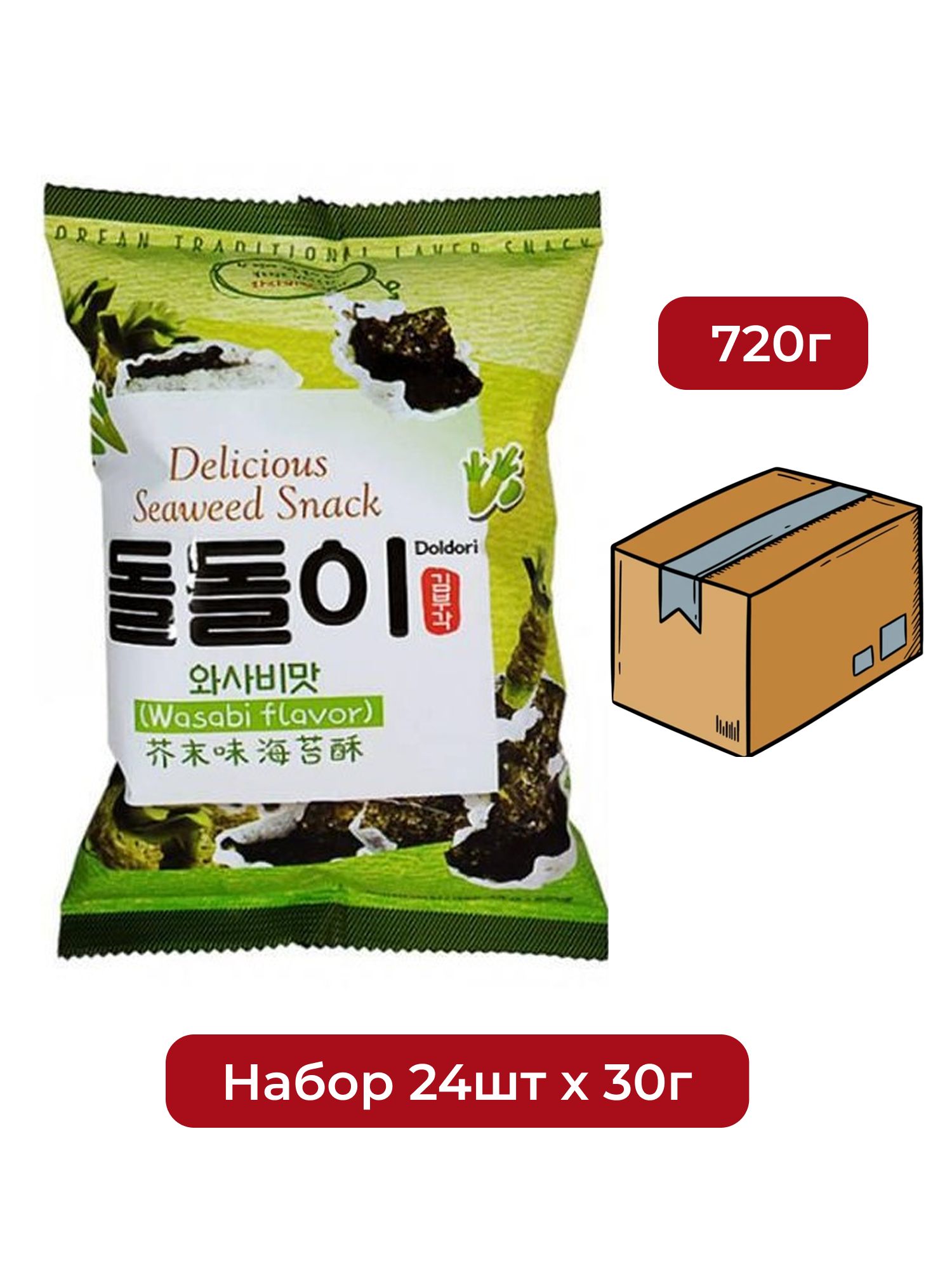 Капуста морская Doldori в кляре васаби, 30г х 24шт.