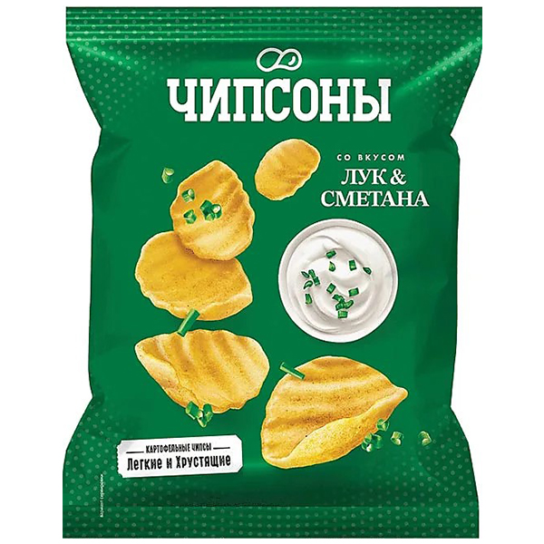 Чипсы Чипсоны со вкусом сметаны и лука 40 гр