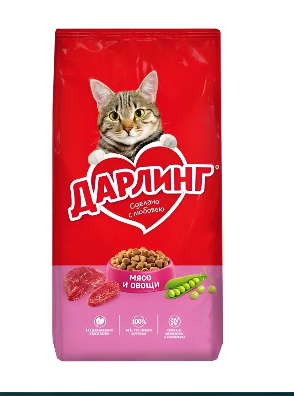 Сухой корм ДАРЛИНГ для взрослых кошек, с мясом и овощами, 1,75 кг