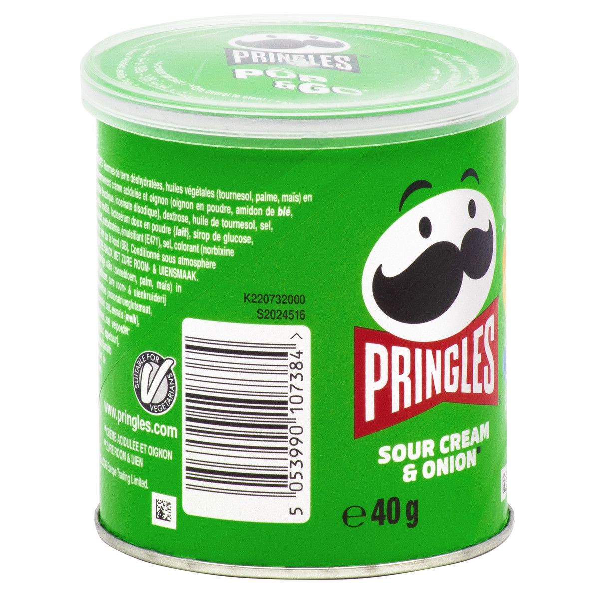 Чипсы Pringles Сметана и Лук, 40г. Упаковка 12шт. Набор 4 упаковки.