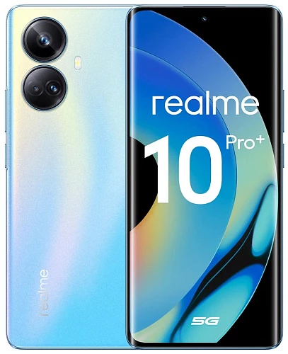 Смартфон Realme 10 Pro+ 5G 12/256GB (Голубой, 256 ГБ, 12 ГБ)