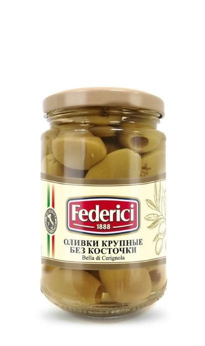 Оливки крупные без косточки "Federici" 300г
