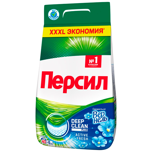 Стиральный порошок Персил Deep Clean Свежесть от Вернель автомат для белого белья 6 кг