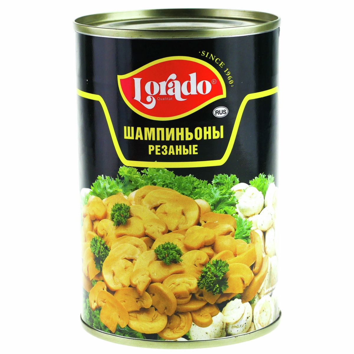 Грибы шампиньоны Lorado резаные, 400г х 12 шт.