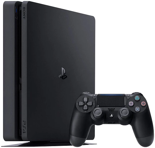 Игровая приставка Sony PlayStation 4 Slim 1TB (1 ТБ, Чёрный)