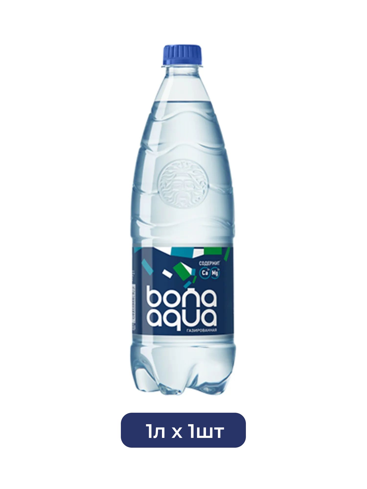 Вода питьевая газированная BonaAqua, 1 шт, 1000 мл.