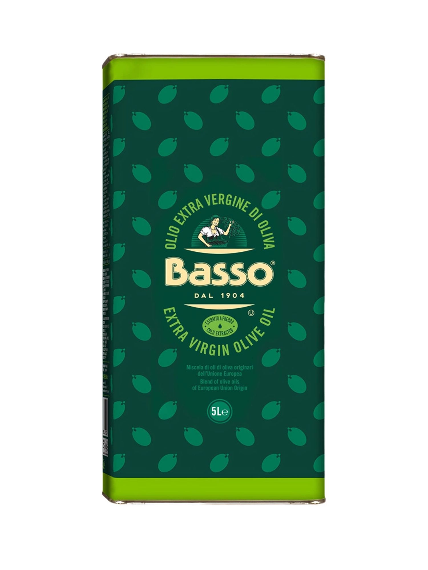 Масло Оливковое Basso Extra Virgin Нерафинированное 5л ж/б х 4шт.