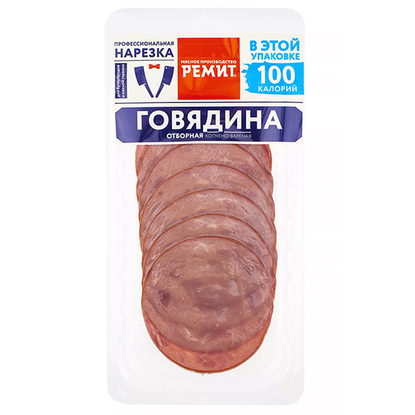 Говядина Ремит отборная нарезка 100 гр