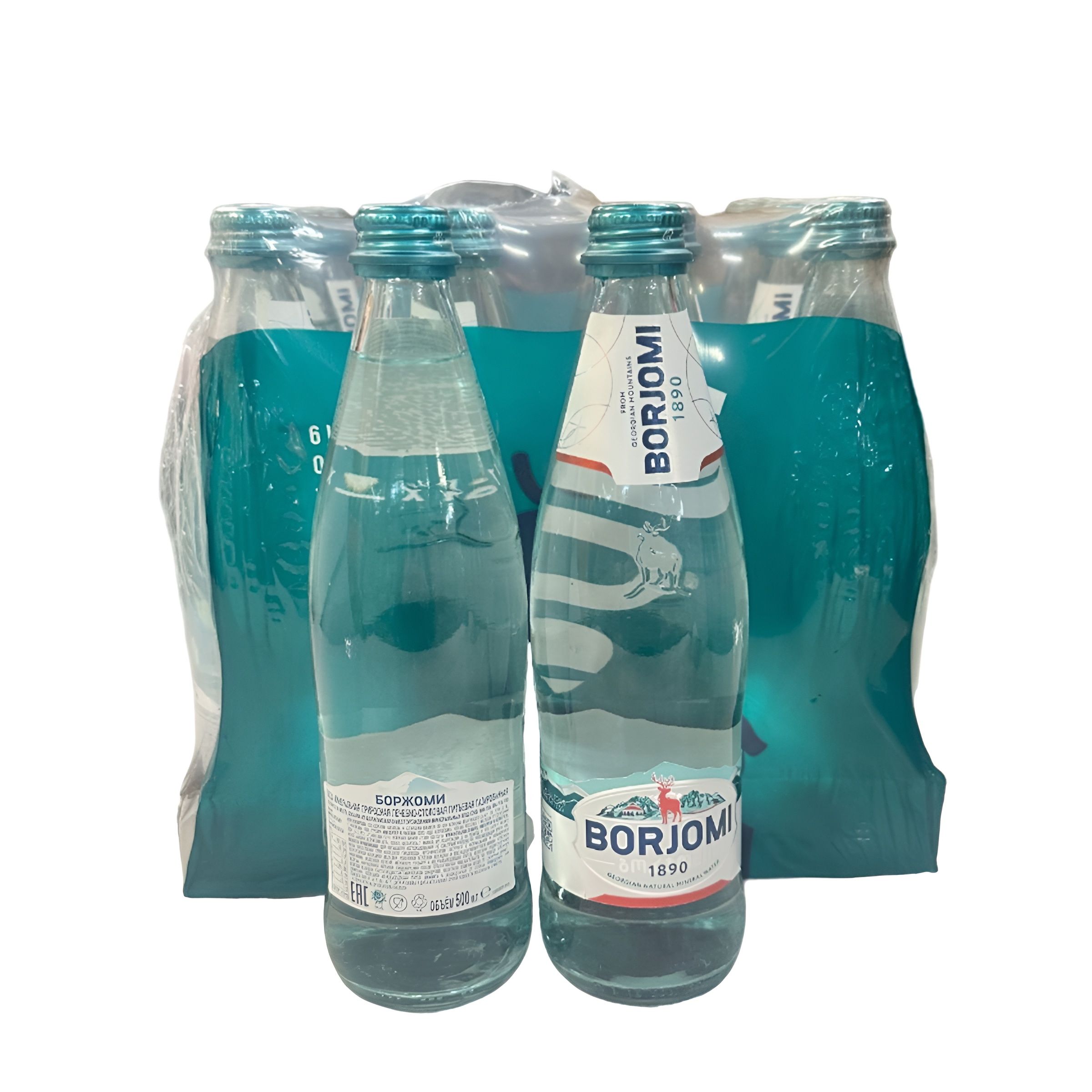 Боржоми, вода питьевая газированная, 0,5 л х 12 бутылок стекло