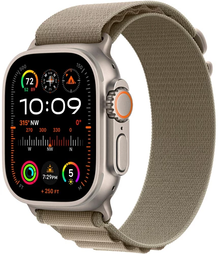 Умные часы Apple Watch Ultra 2 49 мм Titanium Case with Alpine Loop (49mm, Зелёный L, L)
