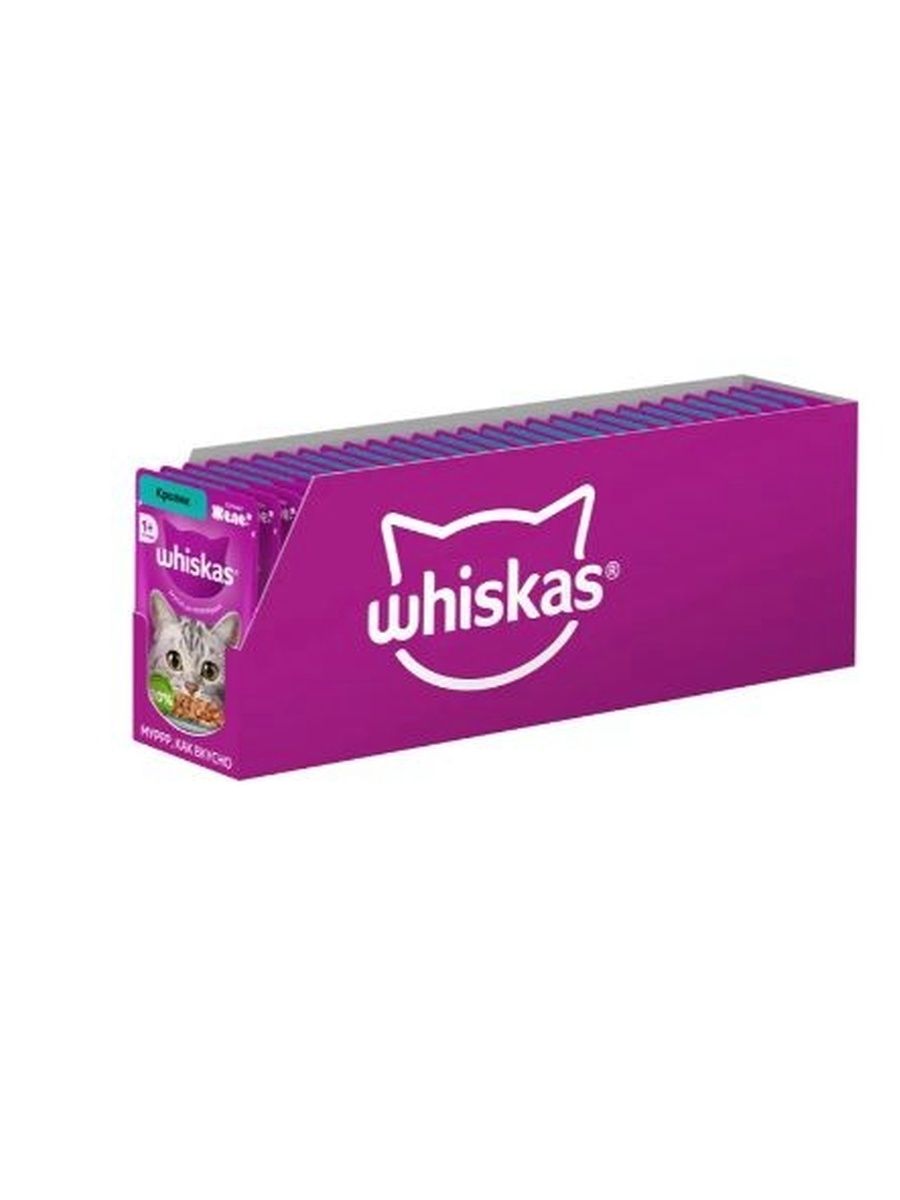 Влажный корм для кошек Whiskas, желе с кроликом 75 г х 28 шт