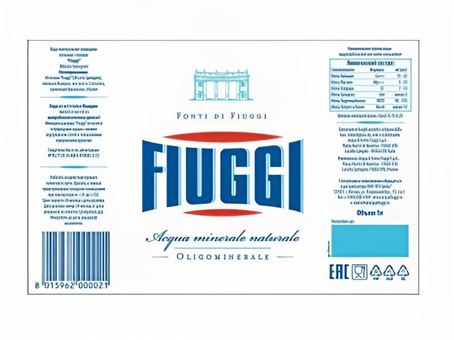 ACQUA DI FIUGGI (Фьюджи) NATURALE - природная негазированная вода 1л, упаковка 12 шт ПЭТ